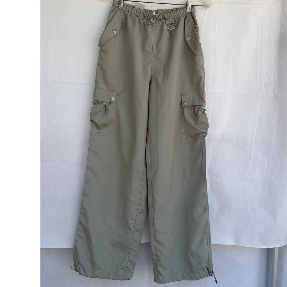 Emory Park Sage Green Utility Cargo Parachute Pants Size Small